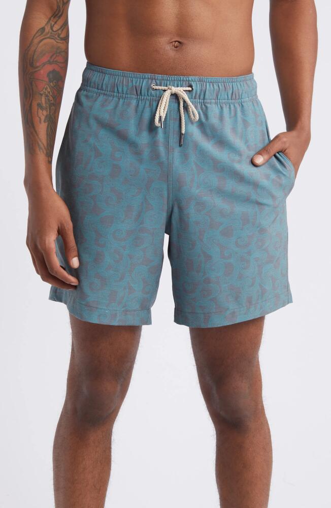 Fair Harbor The Bayberry Swim Trunks in Pewter Tidal Waves Cover