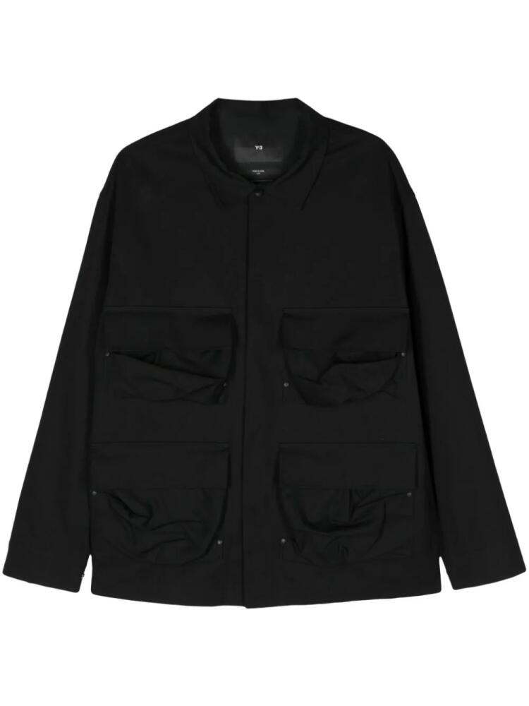 Y-3 four-pocket cotton military jacket - Black Cover