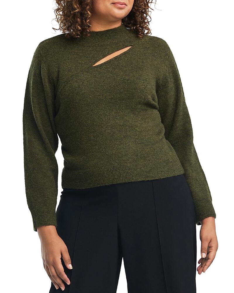 Estelle Plus Cut Out Cozy Knit Sweater Cover