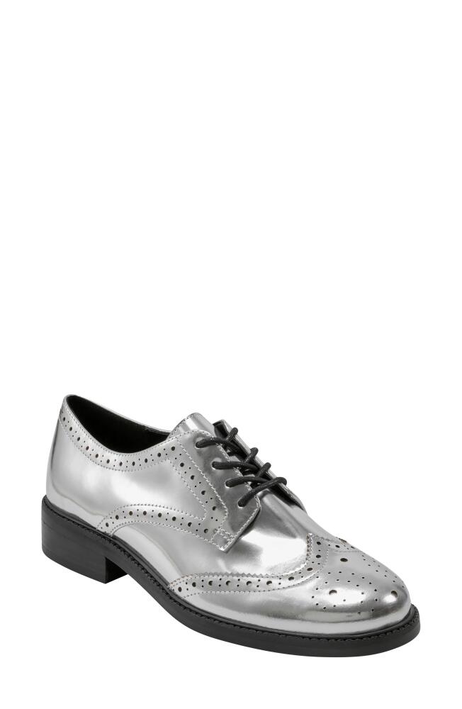 Marc Fisher LTD Perrie Wingtip Derby in Silver Cover