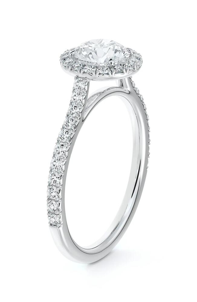 De Beers Forevermark Center of My Universe® Round Halo Engagement Ring with Diamond Band in Platinum-D1.00Ct Cover