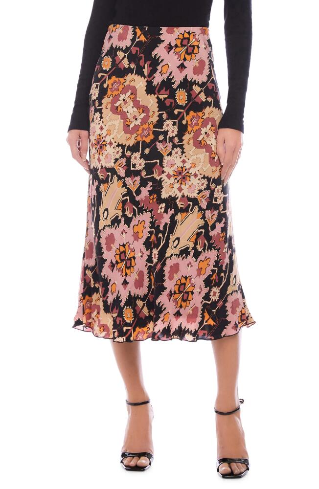 FIFTEEN TWENTY Mia Bias Cut Midi Skirt in Print Cover