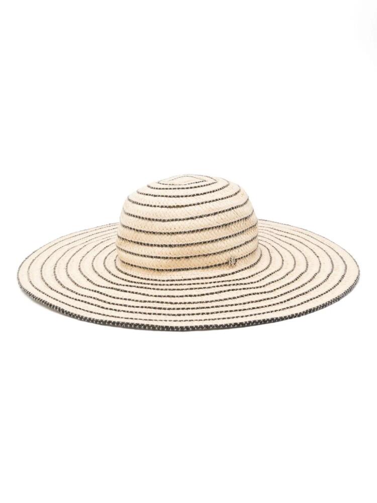 Lauren Ralph Lauren Stripe straw sun hat - Neutrals Cover