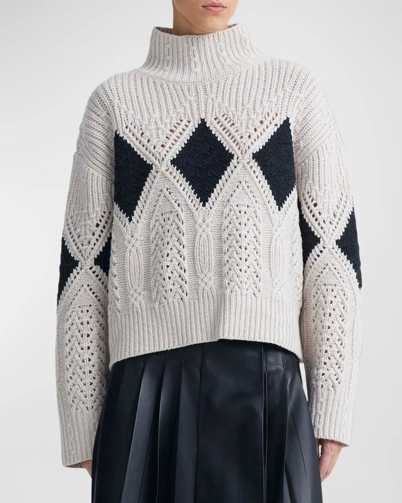 Altuzarra Grady Cable-Knit Wool Sweater Cover