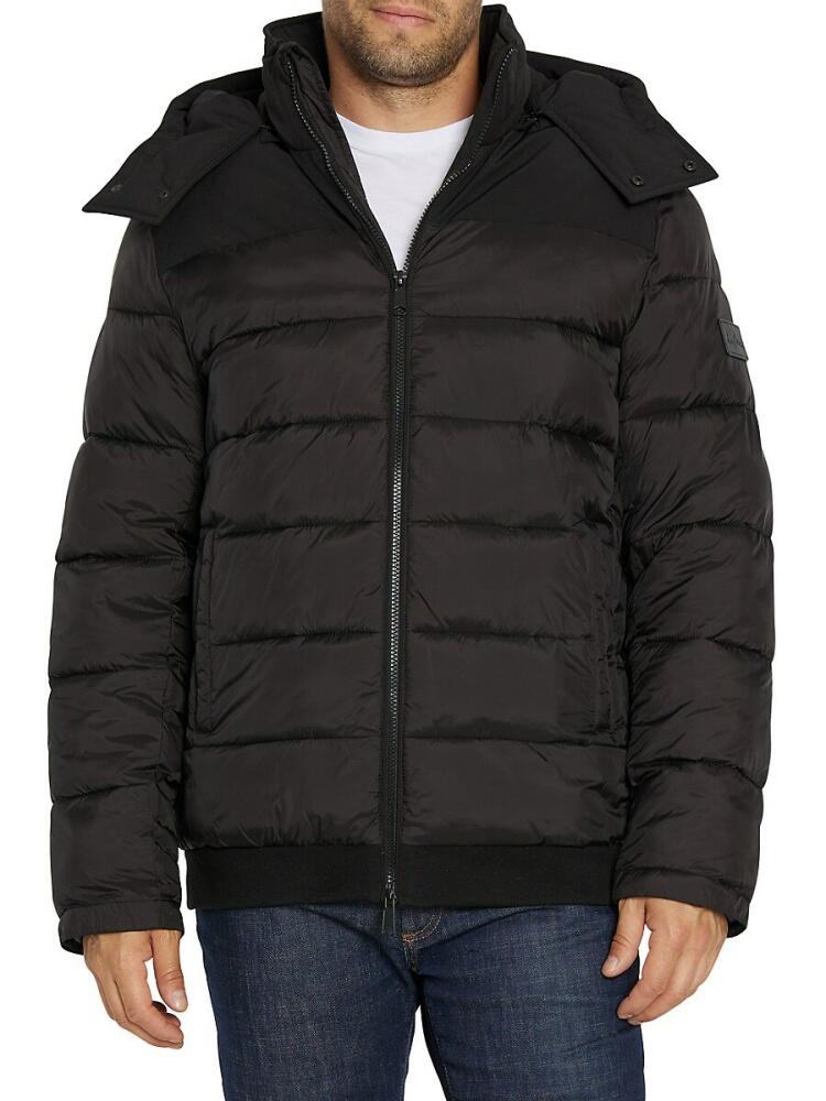 Sam Edelman Men's Hooded Puffer Jacket - Black Cover