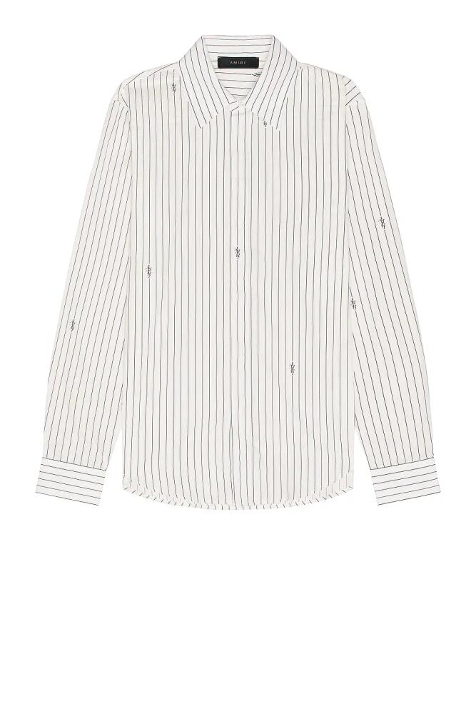 Amiri Stack Pinstripe Shirt in White Cover