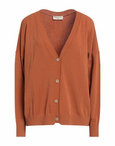 Momoní Woman Cardigan Tan Viscose, Polyester Cover