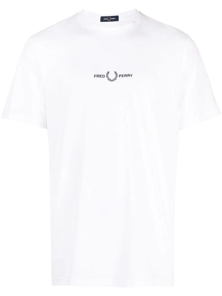 Fred Perry logo-print crew-neck T-shirt - White Cover