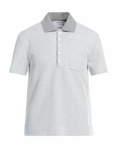 Thom Browne Man Polo shirt Grey Cotton Cover