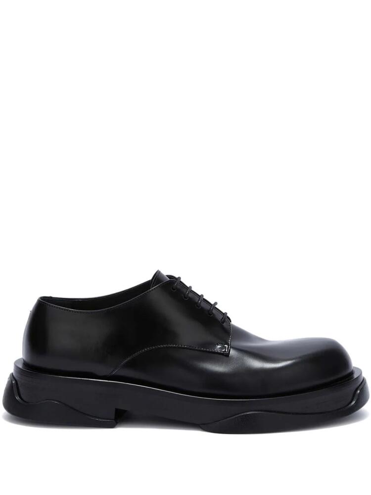 Jil Sander round-toe leather derby shoes - Black Cover