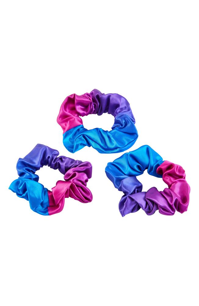 BLISSY 3-Pack Silk Scrunchies in Purple Ombre Cover