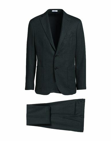 Boglioli Man Suit Dark green Virgin Wool, Elastane Cover