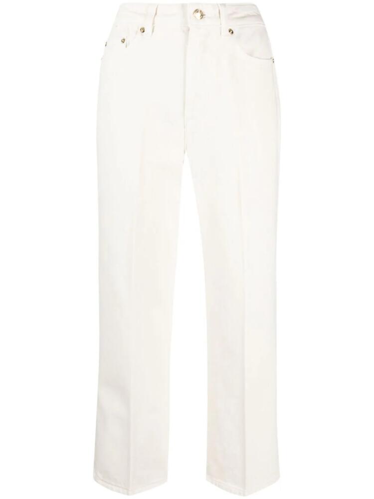 Michael Michael Kors logo-patch cotton trousers - Neutrals Cover