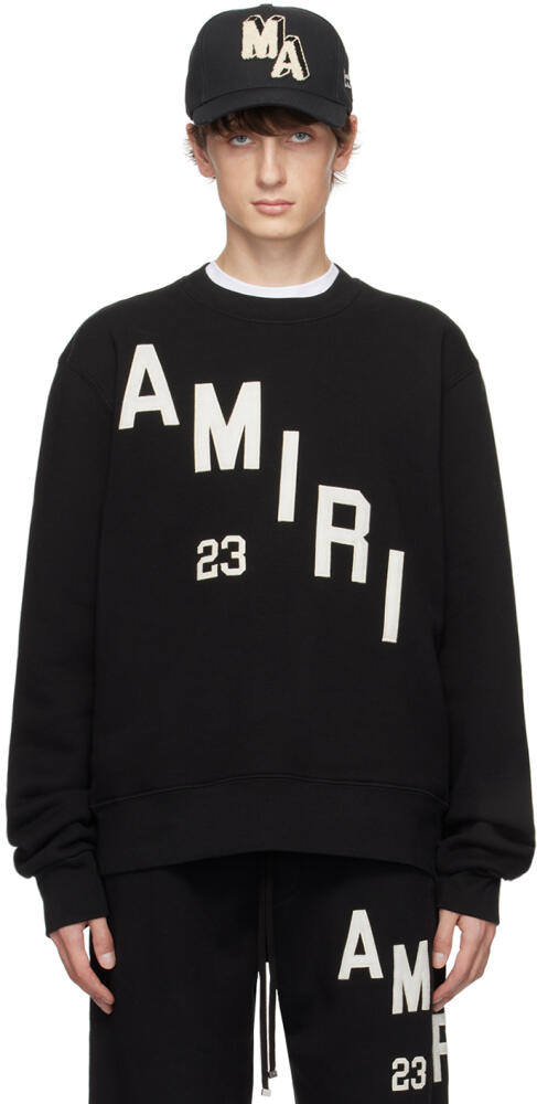 AMIRI Black Appliqué Sweatshirt Cover