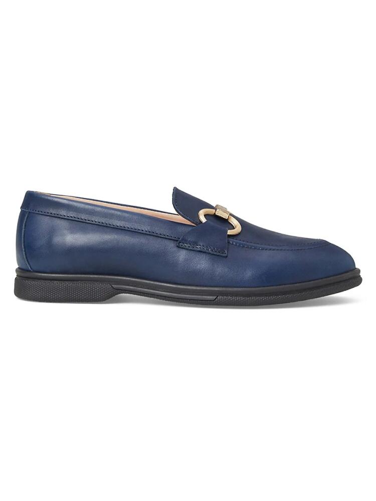 Bruno Magli Women's Nerano Leather Bit Loafers - Navy Cover