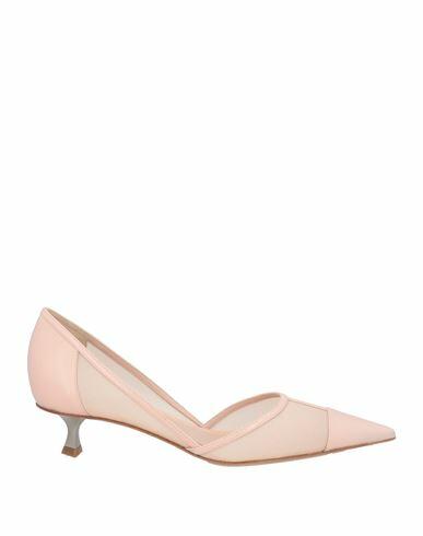 Giorgio Armani Woman Pumps Light pink Leather, Textile fibers Cover