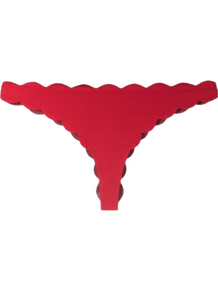 Marysia Antibes scallop-edge bikini bottoms - Red Cover