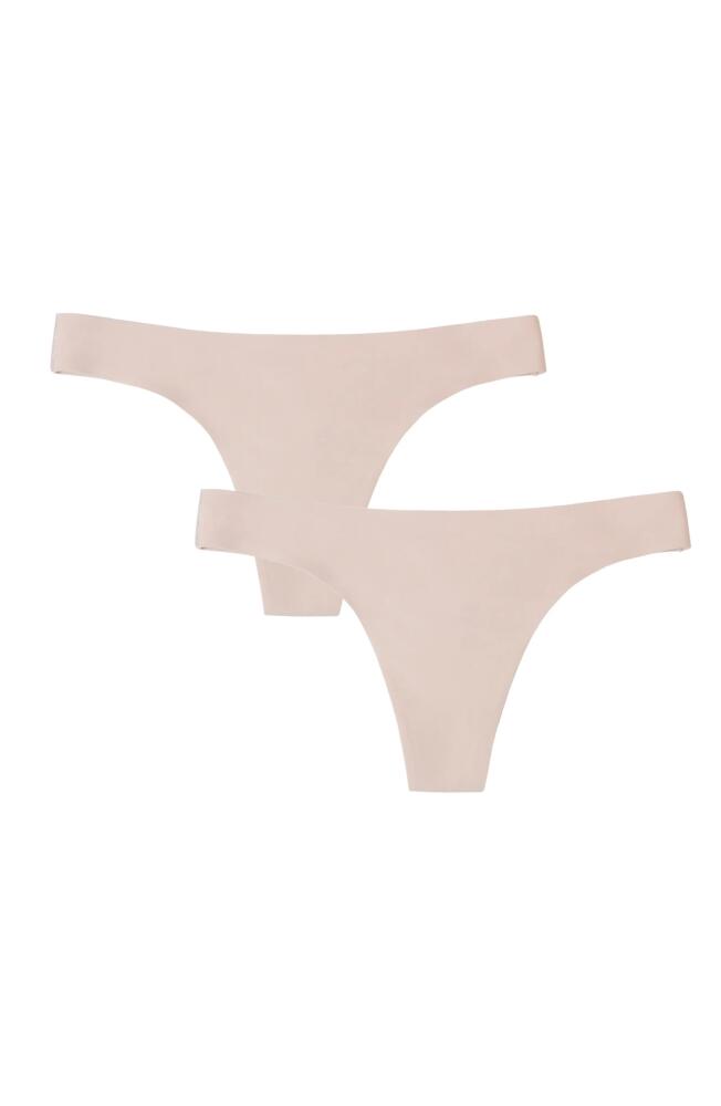 Proof® 2-Pack Period & Leak Resistant Everyday Super Light Absorbency Thongs in Sand/Sand Cover