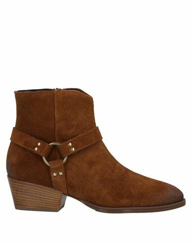 Lorenzo Mari Woman Ankle boots Tan Leather Cover