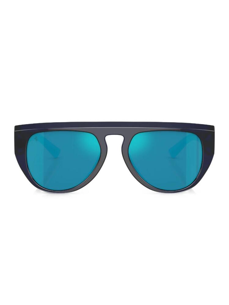 Ferrari oval-frame sunglasses - Blue Cover