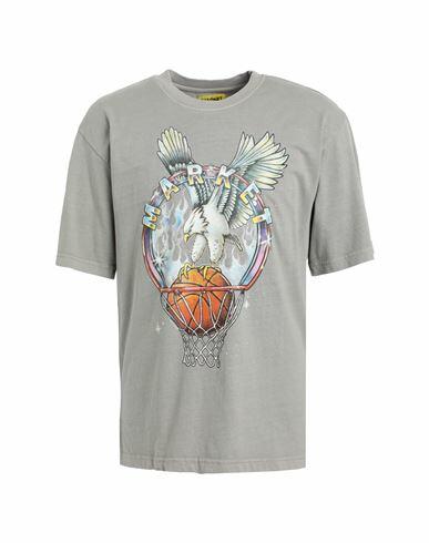 Market Market Dunking Eagle T-shirt Man T-shirt Dove grey Cotton Cover