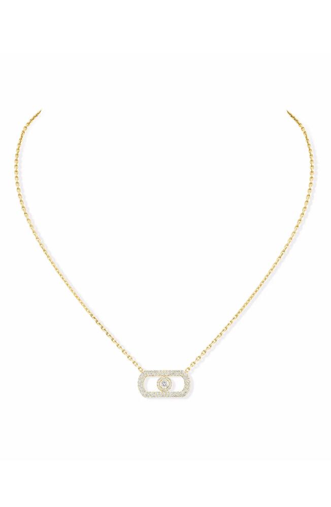 Messika So Move Diamond Pavé 18K Gold Pendant Necklace in Yellow Gold Cover