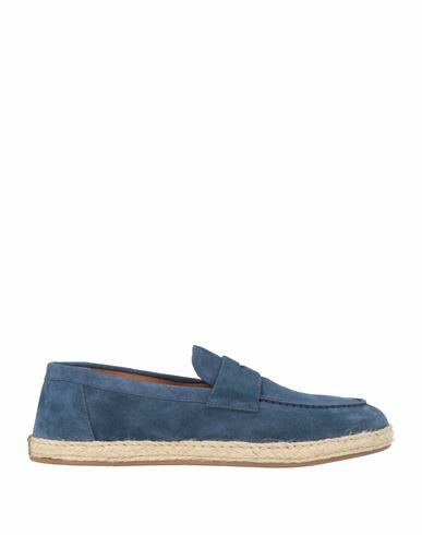 Doucal's Man Espadrilles Blue Leather Cover