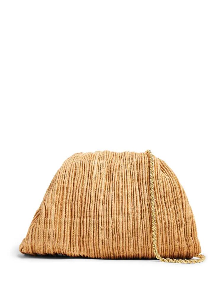 Loeffler Randall Bailey woven-raffia clutch bag - Neutrals Cover