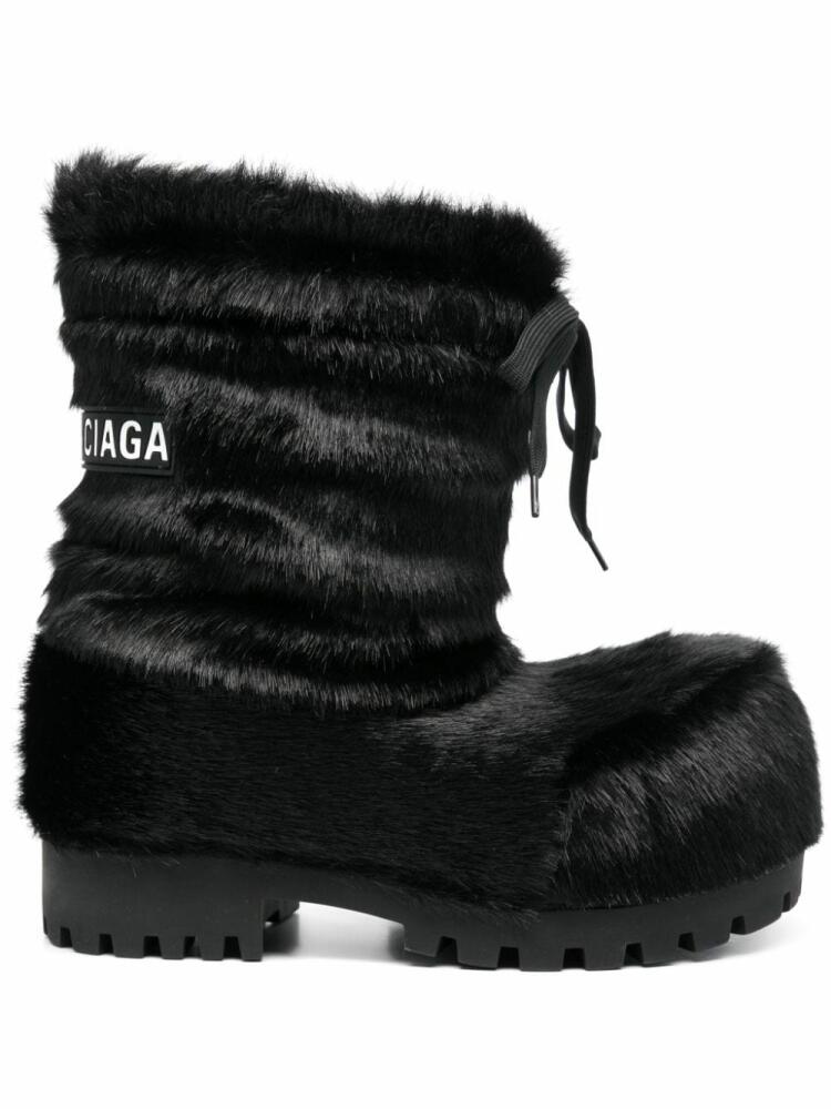 Balenciaga Alaska faux-fur ankle boots - Black Cover