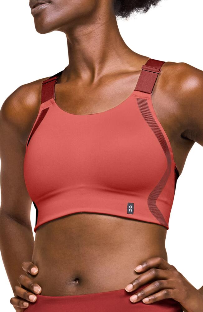 On Performance Flex Sports Bra in Auburn/Ruby Cover