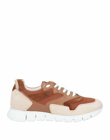 Pollini Man Sneakers Brown Leather Cover