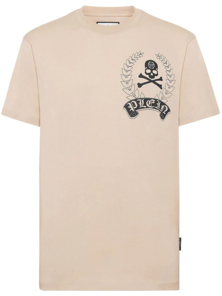 Philipp Plein logo-print cotton T-shirt - Neutrals Cover