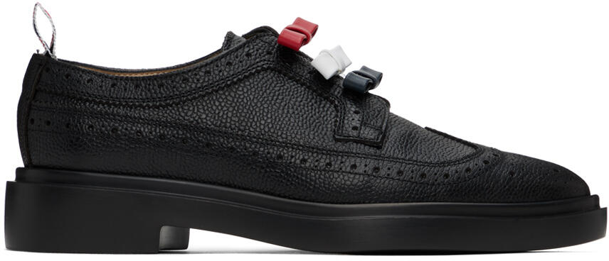 Thom Browne Black 3-Bow Longwing Derbys Cover