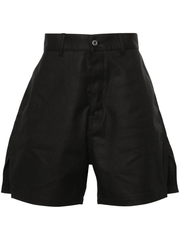 Rick Owens DRKSHDW coated denim shorts - Black Cover