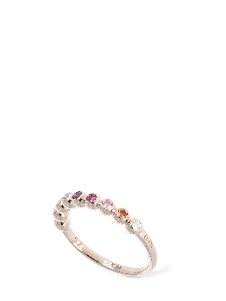 DODO 9kt Rose Gold Bollicine Crystal Ring Cover