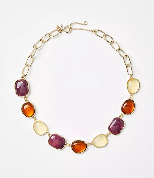 Loft Mixed Stone Statement Necklace Cover