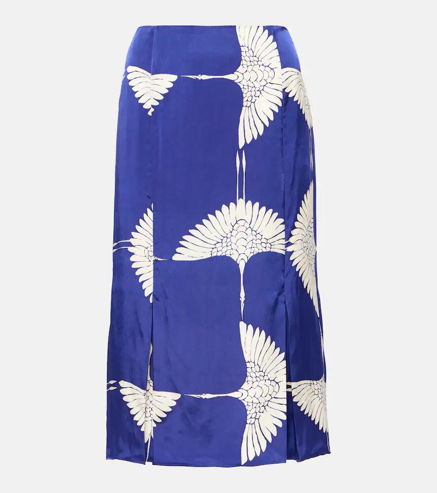 Khaite Levy printed twill midi skirt Cover