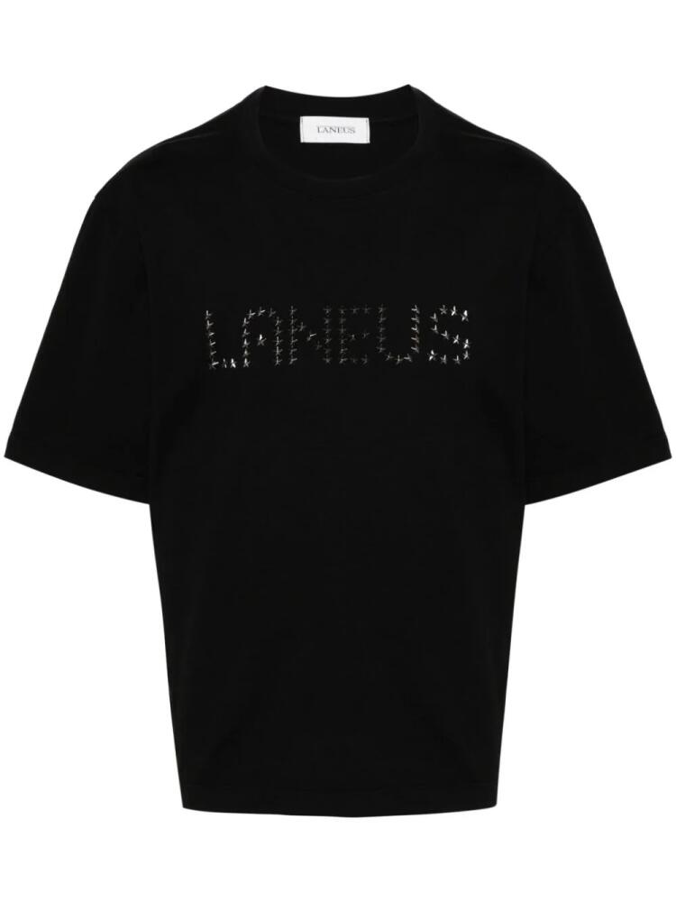 Laneus star studded-logo T-shirt - Blue Cover