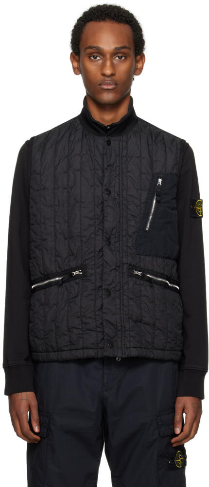 Stone Island Black Stella Vest Cover