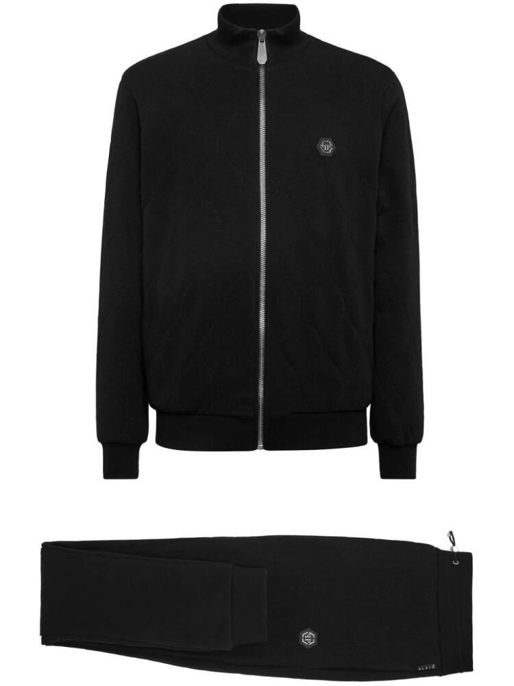 Philipp Plein quilted logo-appliqué tracksuit - Black Cover