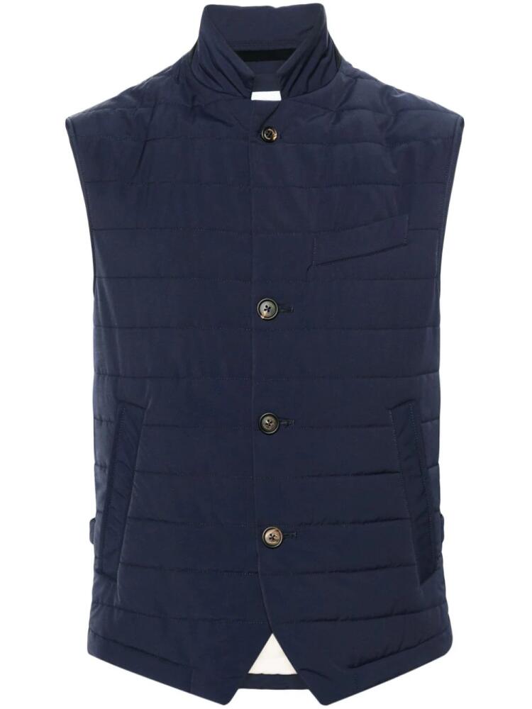 Eleventy quilted puffer waistcoat - Blue Cover