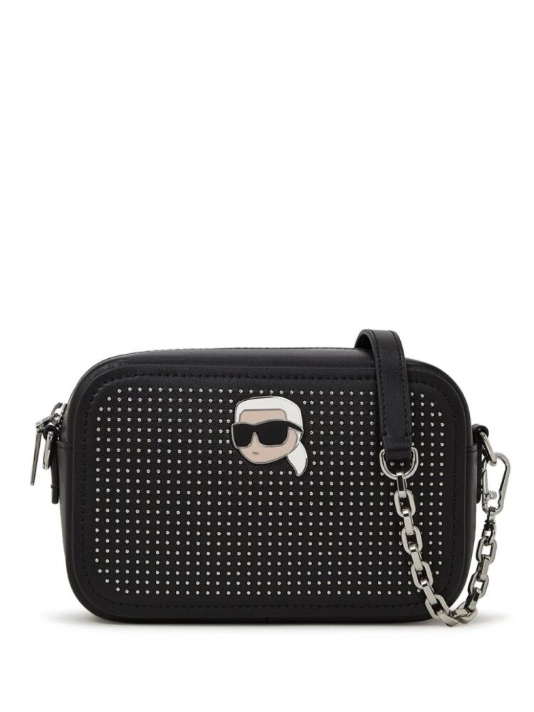 Karl Lagerfeld Ikonik leather studded camera bag - Black Cover