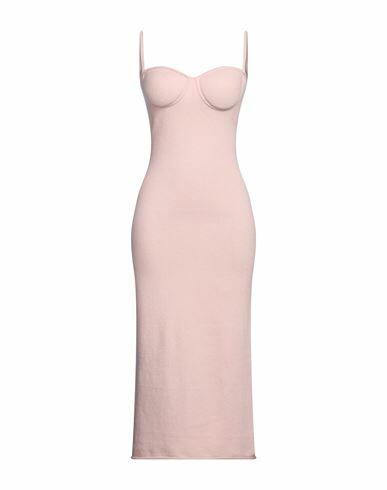 Sportmax Woman Maxi dress Light pink Cashmere, Polyamide, Elastane Cover