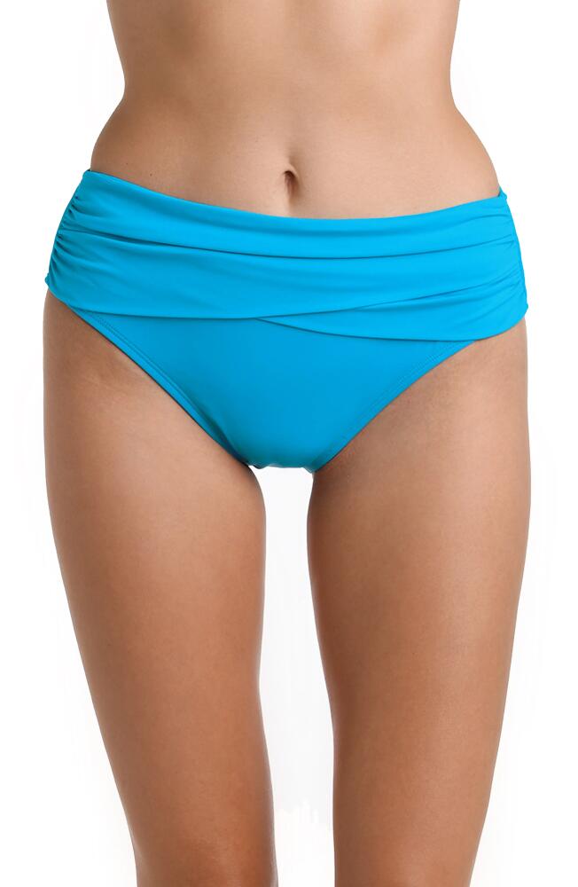 La Blanca Island Goddess Overlap Bikini Bottoms in Lagoon Cover