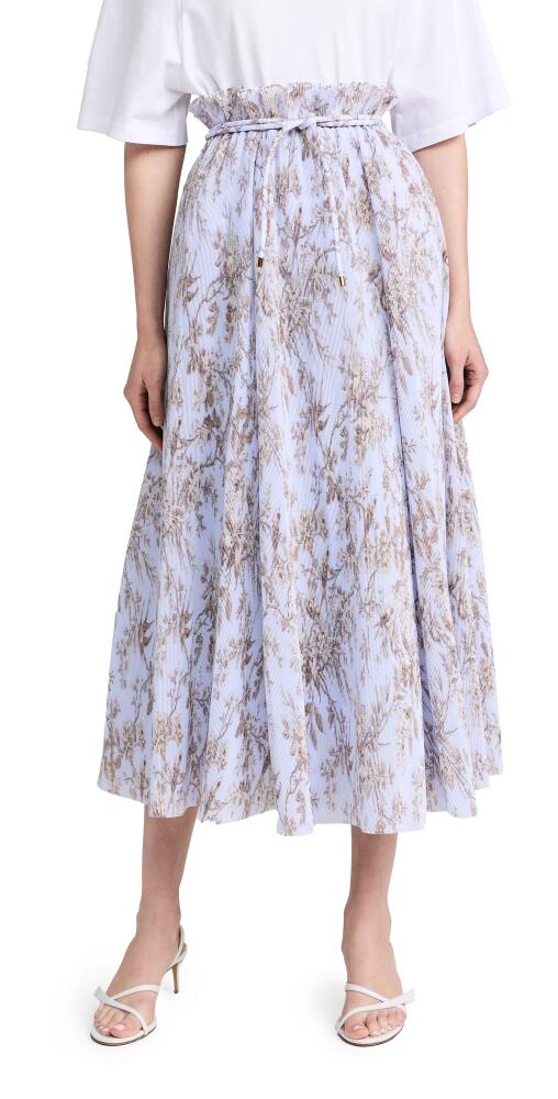 Zimmermann Pleated Midi Skirt Blue Mockingbird Cover