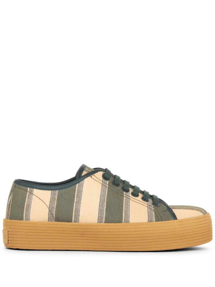 ETRO striped lace-up sneakers - Green Cover