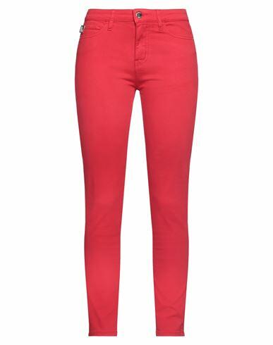 Love Moschino Woman Pants Red Cotton, Polyester, Elastane Cover