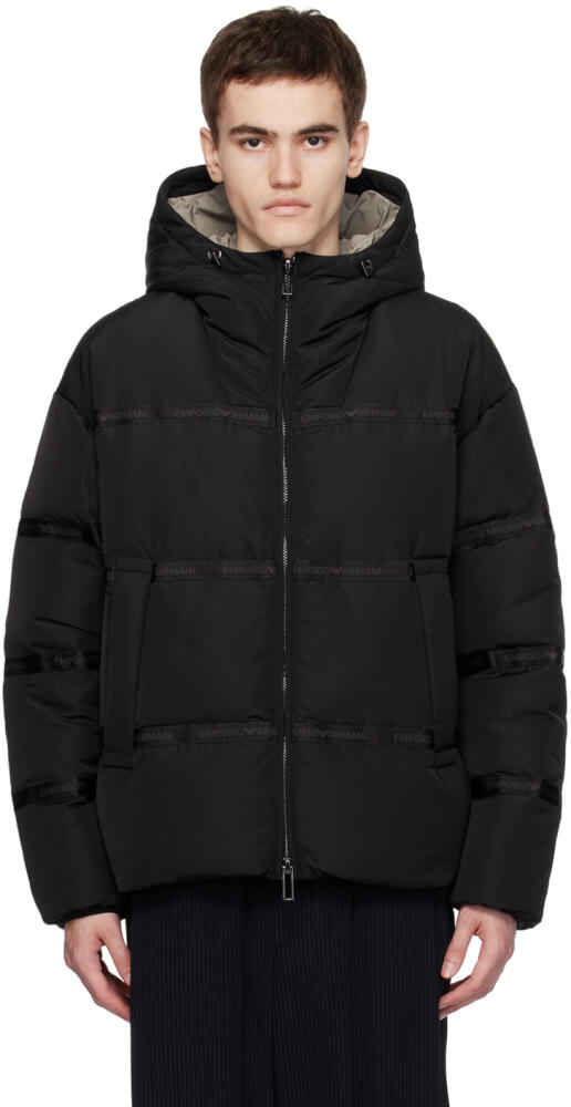 Emporio Armani Black Zip Down Jacket Cover