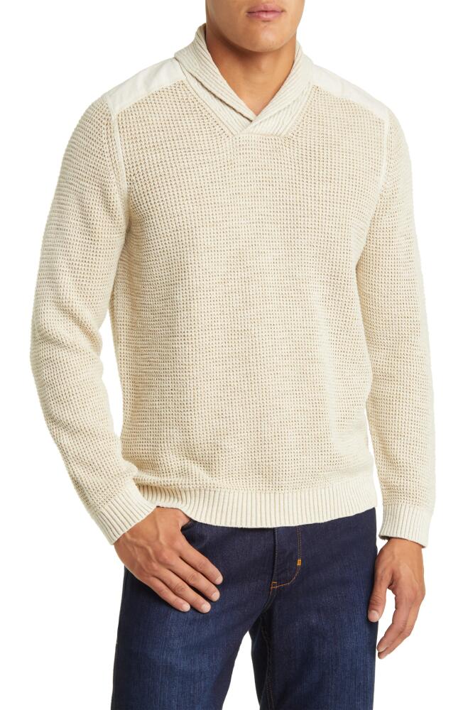 Tommy Bahama Tidemark Shawl Collar Cotton Sweater in French Clay Cover