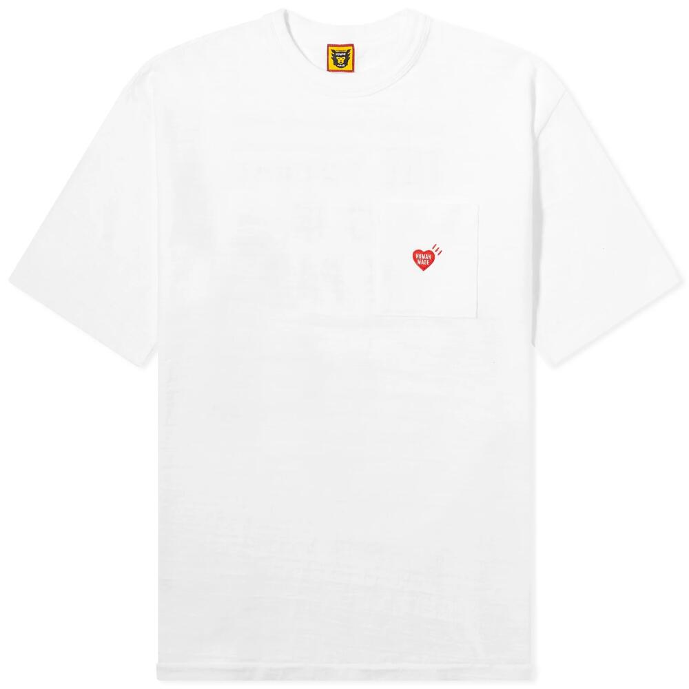 Human Made Men's Heart Pocket T-Shirt in White Cover